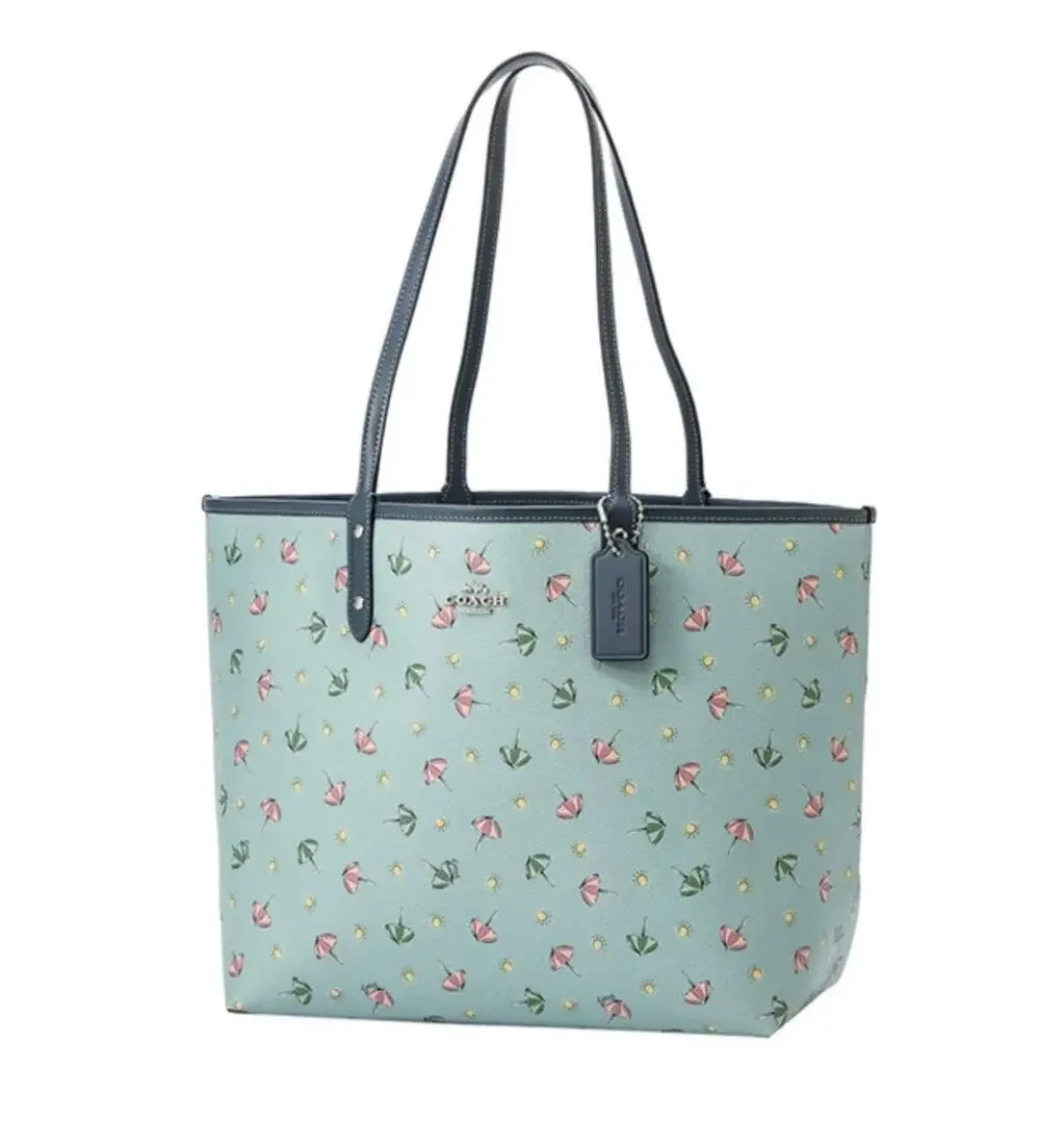 Coach Reversible City Tote with Beach Umbrella Print